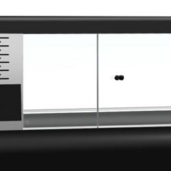 Opzetkoelvitrine PREMIUM - 1727x405mm - 8x GN 1/3 - zwart