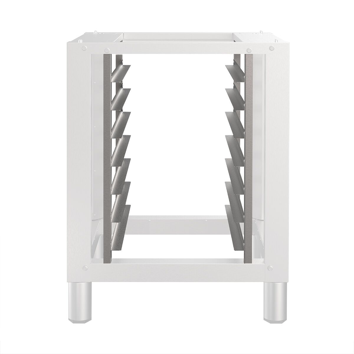 for 7x 460x340mm Baking Trays Tray Rack for Base Frame HUV800-4 - 600x540x800mm - Stainless Steel - with Rails spacing 80mm