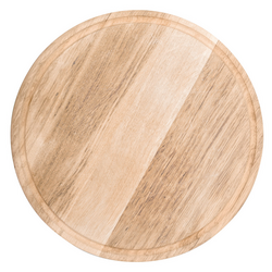 Assiette à pizza en bois - Ø 420 mm - avec gouttière         