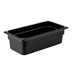 Conteneur GN 1/3 en polycarbonate - Noir - Hauteur : 100mm        