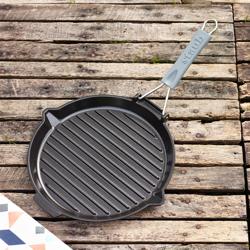STAUB | GRILL PANS - Padella per grigliare con beccuccio - Ø 280mm - Ghisa - Nero