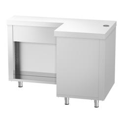 Table de caisse KOPENHAGEN – 1240 mm – Gauche – en inox