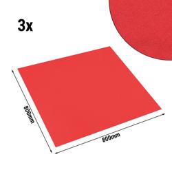 (3 Stück) Damast Mitteldecke Vienna - 80x80cm - Feuerrot