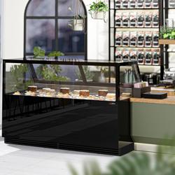 Banco gastronomia professionale KAISA - 2000x1048mm - Ventilata - 560 L - Vetro dritto - Doppi vetri - Sportelli posteriori 2 scorrevoli