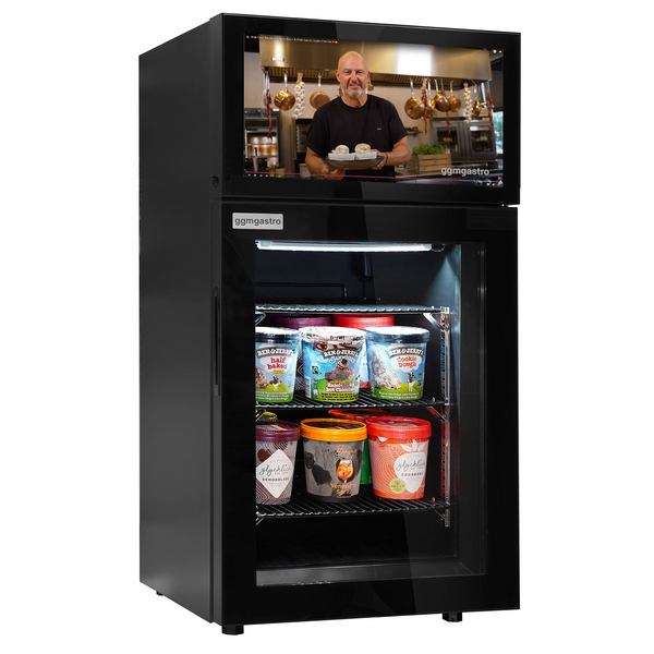 Minibar zamrzivač - 460 mm - Sa 1 staklenim vratima & ugrađenim 19-inčnim LCD zaslonom 