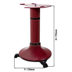 Podstavec pro setrvačníkový kráječ - rustikální, červený - 650x730 mm - Výška: 795 mm - kompatibilní s ASS350