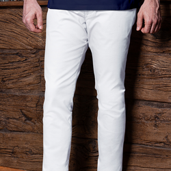 KARLOWSKY | Herren Chinohose Modern-Stretch - Weiß - Größe: 52