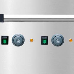 Bain-marie Thermowagen - 2x GN 1/1 - 1,95 kW - bakken/zones afzonderlijk regelbaar - met aftapkraan