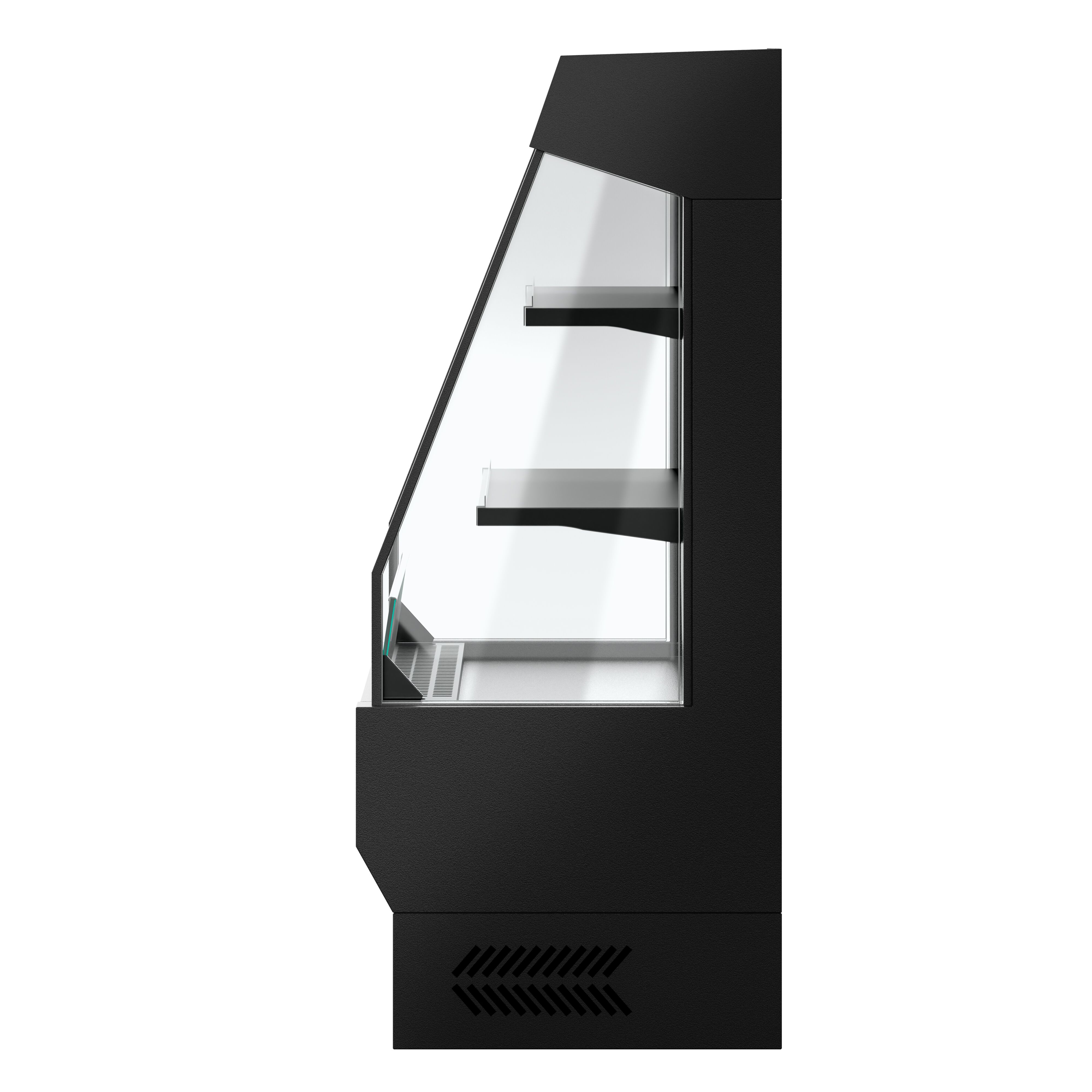 Vitrine murale réfrigérée - Libre-service - 660mm - 150L - avec 2 étagères - Noir