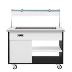 Cărucior de bufet încălzit DANZIG - 1300 mm - pentru 3 tăvi GN 1/1