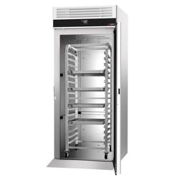 Lednice s vjezdem Nerezová ocel PREMIUM - GN 2/1 - GN 1/1 - EN 600x400 - 910 mm - 700 l - až +8 °C - s 1 dveře - Digitální termostat; Ventilované chlazení; Automatické odmrazování