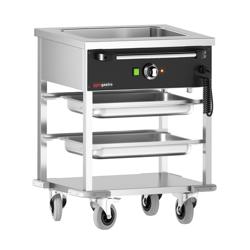 Chariot bain-marie thermique - 1 kW - GN 1/1 - température de cuve réglable en commun