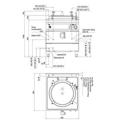 Snelkookketel - 100L - 16,0kW - Indirect verwarmd - Elektrisch - met wateraansluiting