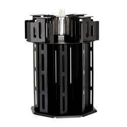 Distributeur de tasses et de soucoupes - rotatif - Noir - Acier inoxydable