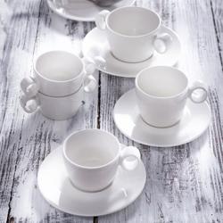 (6 piezas) LUX - Plato café/capuchino Maastricht - Ø 160mm - Marfil