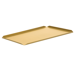(5 adet) Alüminyum pastane ve sunum tabağı - 700 x 100 x 10 mm - şampanya