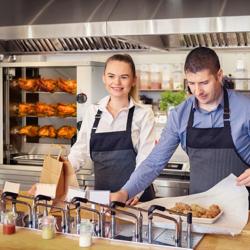 Gas kippengrill roterend - 4,4kW - 2 spitten voor 6 kippen