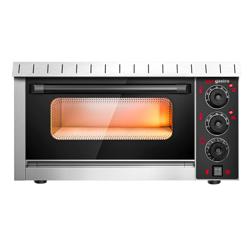 Horno para pizza eléctrico - 1 cámara - 4x Ø20cm - 230V - Manual - Negro - hasta 350°C