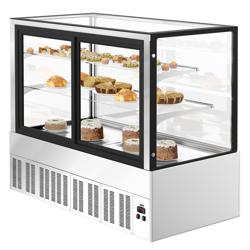Koel- & Gebaksvitrine - 598 liter - 1500mm - 2-deurs - met 2 glazen plateaus - dubbel glas - NL