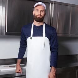 (6 pieces) KARLOWSKY | Waterproof Bib Apron – White - 900 x 1150 mm - Unisex - Food-safe CE