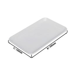 Dikdörtgen sunum tepsisi - 300x190x15mm - Beyaz