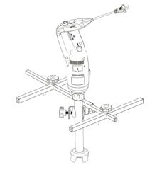 Suport oală pentru mixer vertical de mână STMA & STMLA - 600x400 mm - pentru oale de minim Ø 360 mm, inox AISI 304