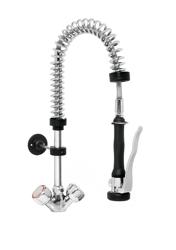 Commercial Pre-Rinse Spray Mixer Tap PREMIUM – Wall-Mounted, Swivel Spout – 1/2\" Inlets – Warm & cold mixing valves"