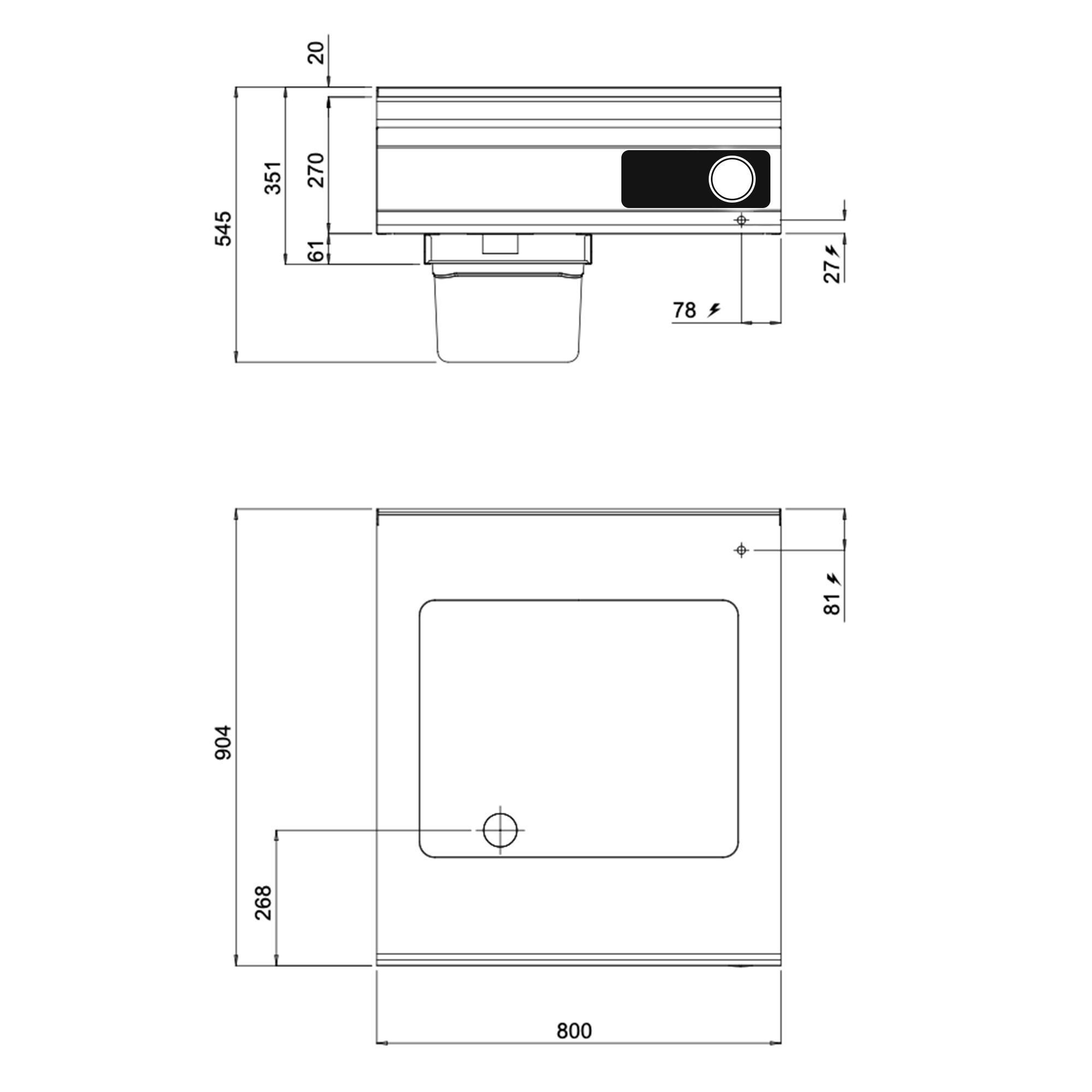 Braisière électrique multifonctions - 9,6kW - 24litres - 800mm - Bflex Digital