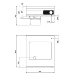 Elektrische Multifunctionele braadpan - 9,6kW - 24L - 800x900x545mm - Bflex Digital