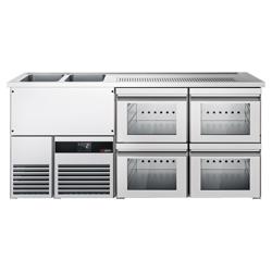 Barkoeling PREMIUM - 1950x700mm - 4 glazen laden