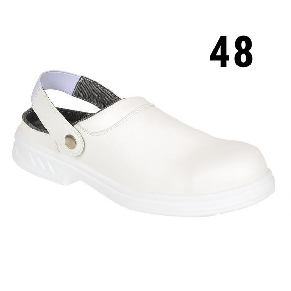 STEELITE| SB AE WRU Safety Clog – White - Size 48 - Steel Toe Cap - Slip-Resistant
