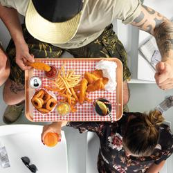 Profesionální horkovzdušná fritéza (Airfryer) - 3,5 kW - vč. mycího systému, 2 otočných košů, 1 teflonového tácu a 2 držadel