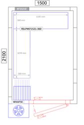 Aluminium stellingset - L-vorm - Installatiediepte: 360mm - Draagvermogen: 600 kg