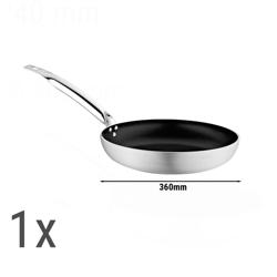 (6 stuks) Braadpannenset - aluminium - Teflon Platinum-coating - Ø 200/240/280/320/360/400mm - geschikt voor gas, keramisch en elektrisch - anti‑aanbak