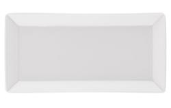 (6 pieces) MAYA | Rectangular Porcelain Serving Platter 330x180 mm – White - Stackable