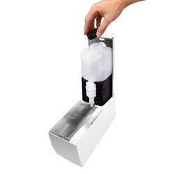 AIR-WOLF | WC-Sitzreiniger mit Sensor - 500ml - Edelstahl Weiß