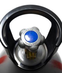 Bombona de dióxido de carbono CO² - com tubo de sifão - 10kg - para congelador de copos GVIC2 - atinge temperaturas até −79°C