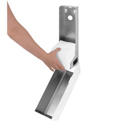 AIR-WOLF | Distributeur de papier toilette - pour jusqu'à 750 feuilles individuelles - inox - Blanc
