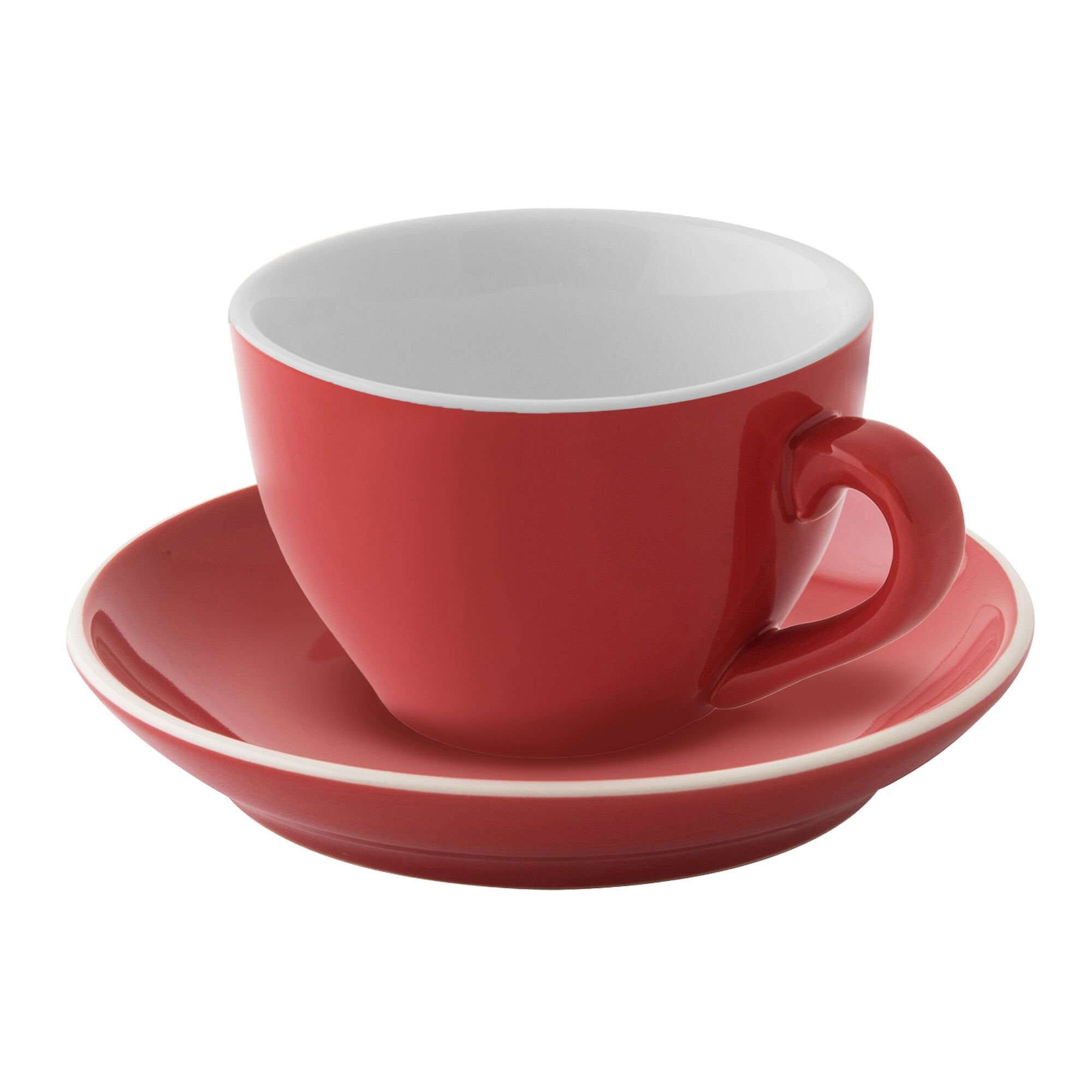 (6 pièces) COLORS – Tasse à cappuccino – 180 ml – Rouge