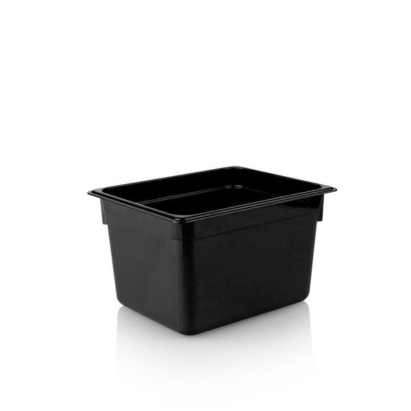 Polycarbonate Gastronorm Container GN 1/2 – Black – Height: 200 mm