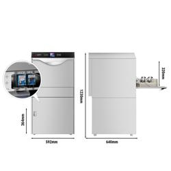 Endüstriyel Bulaşık Makinası - Dijital Kontrol Paneli - 6,0kW - 50x50cm Sepetli - Full Pompalı