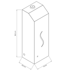 Zeepdispenser met sensor - 1000 ml - Roestvrij staal