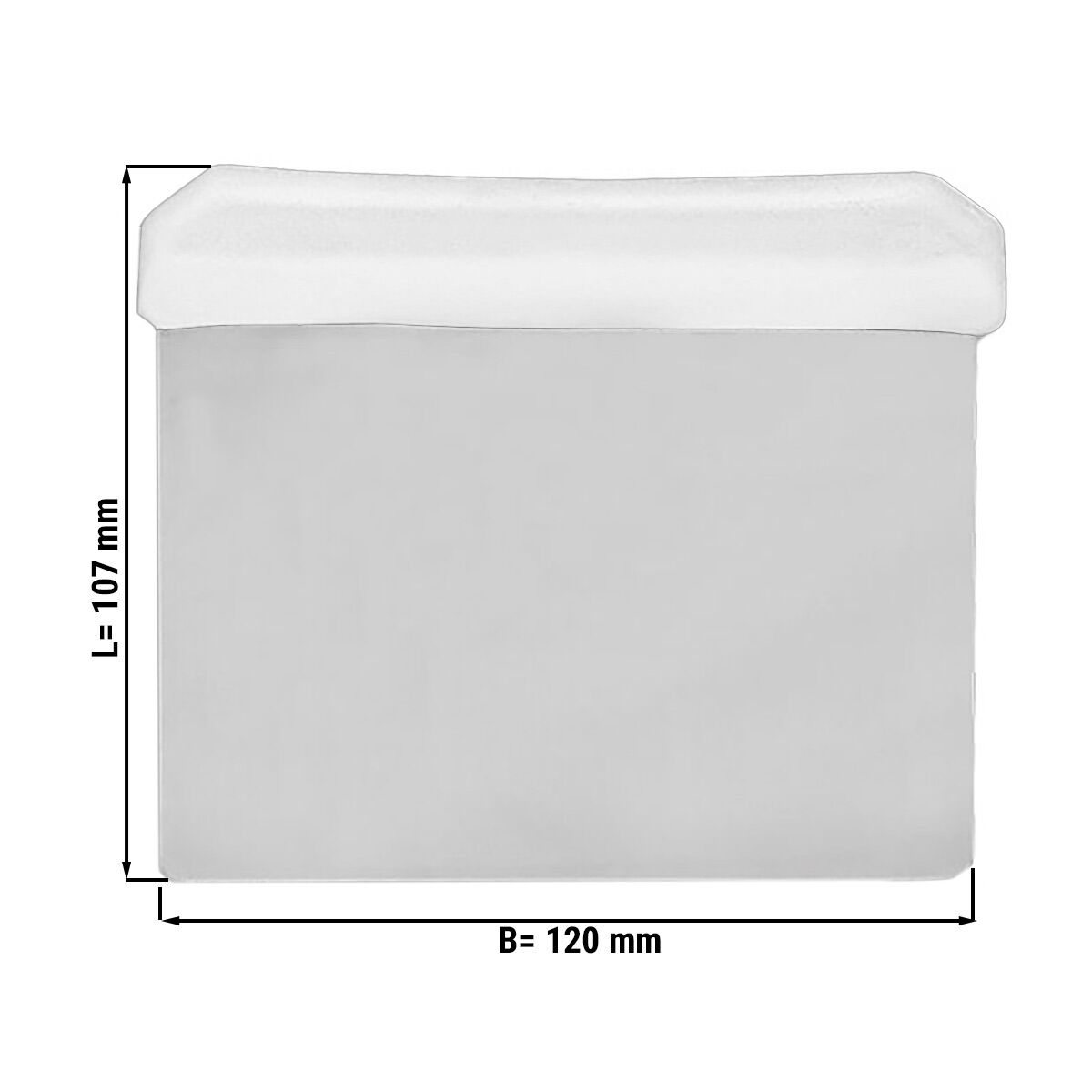 Coupe‑pâte - 120x85mm - Manche en plastique