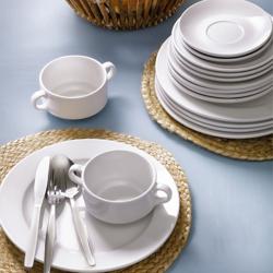 (6 pieces) BUDGETLINE | Mammoet Neo Porcelain Coffee Cup Saucer – Ø 14.5 cm - White