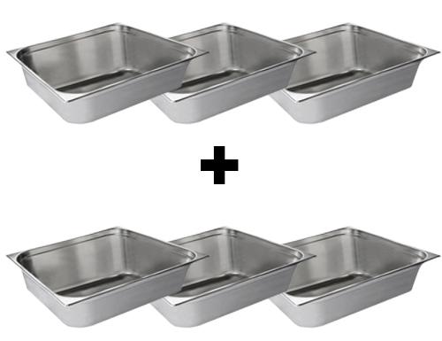 Recipient GN din oțel inoxidabil 2/1 - adâncime: 100 mm