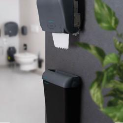 AIR-WOLF | فحمي - ABS-سلة نفايات بغطاء - 23 لتر - بلاستيك