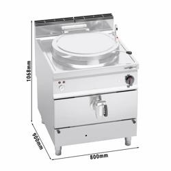 A gas Marmitta professionale / Pentola industriale - 150l - 20,9kW - Riscaldamento indiretto - con allacciamento idrico