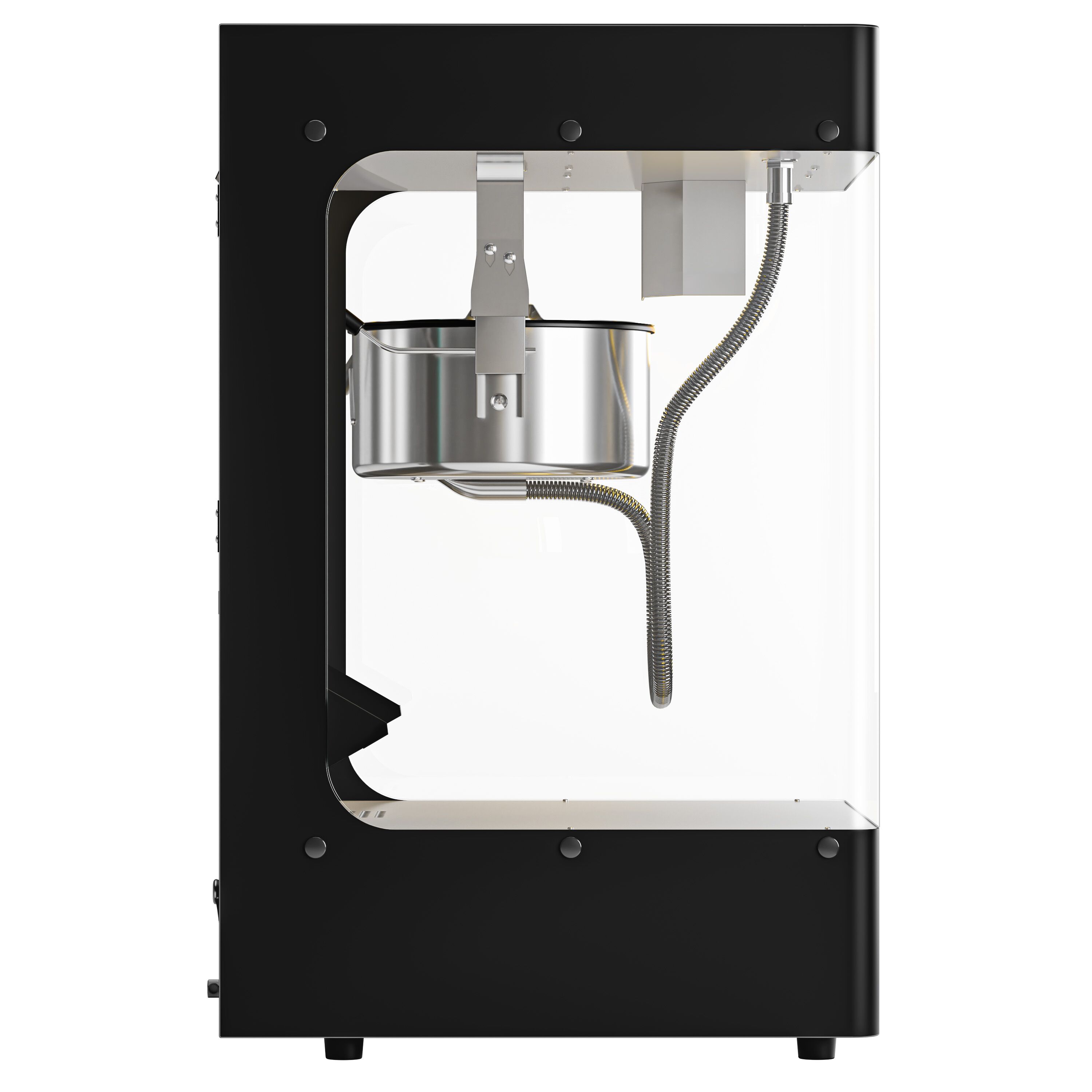 Machine à pop-corn professionnelle - 1,31kW - 5kg/h - avec 1 marmite - Noir