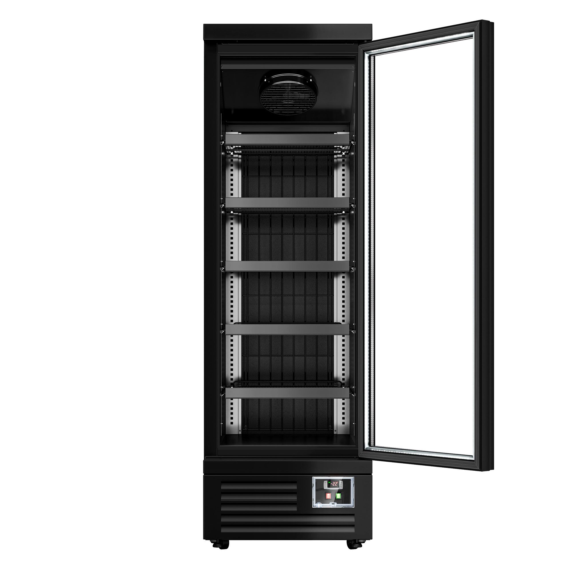 Vitrine murale de congélation - 630 mm - 443 litres - avec 1 porte battante à double vitrage & 5 étagères