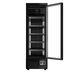 Fali fagyasztó polc - 630mm - 443 liter - LED világítással, szigetelt üvegajtóval és 5 polccal